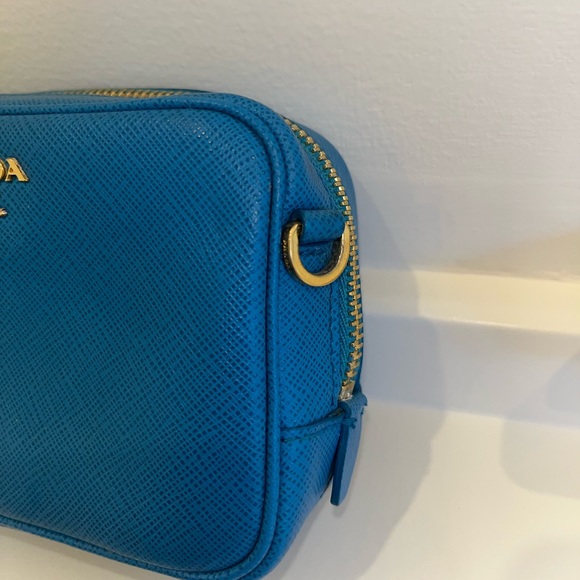 Cerulean / Turquoise blue PRADA mini crossbody - Picture 4 of 13